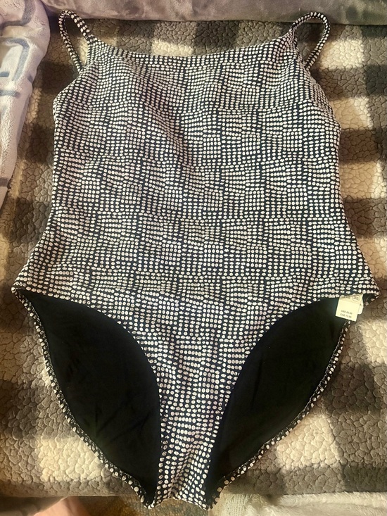 aerie Other - Aerie Real Good One Piece Swimsuit XXL Black White Dot Cross Back MSRP $62.95